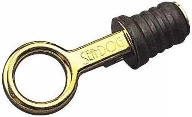 Alt view image 3 of 3 - Sea-Dog 520070-1 Snap-Handle Drain Plug - Brass, No Safety Chain, Packaged