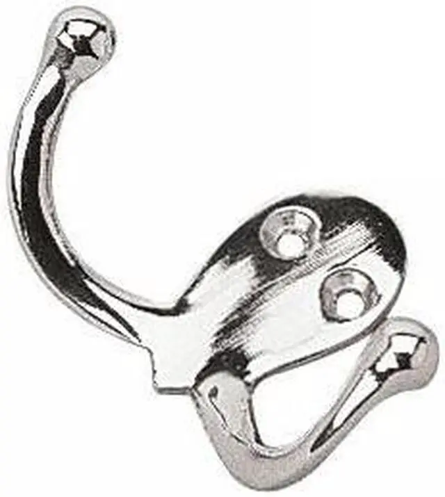 Main image of CHROME BRASS DOUBLE COAT HOOK