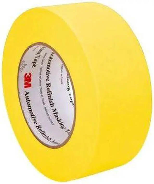 Alt view image 6 of 6 - 3M 06656 Crepe Paper Automotive Refinish Masking Tape 2 Inch, 1 Roll, Yellow