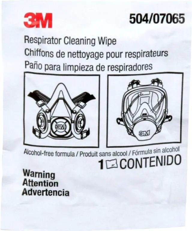 Alt view image 4 of 4 - 3M 504/07065 Respirator Cleaning Wipes (Box of 100 wipes)