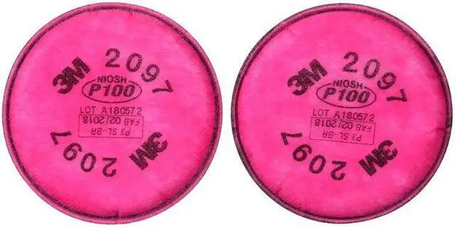 Alt view image 6 of 6 - 3M 7184 P-100 Filter for Half Mask Respirator - 2-Pack