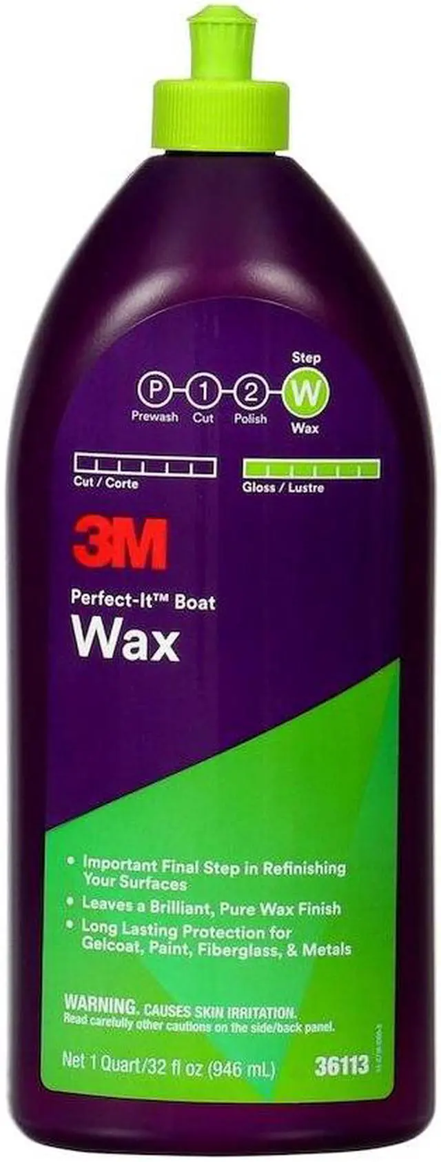 Alt view image 11 of 13 - 3M Perfect-It Boat Wax, 36113, 1 Quart, Contains Carnauba Wax, Protects against Weather and Oxidation, For Boats and RVs