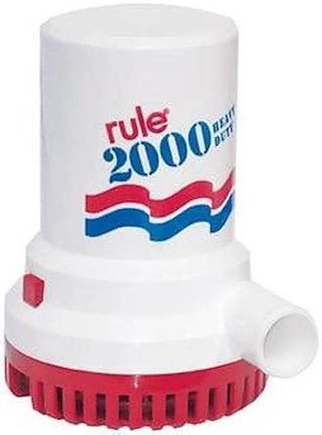 Alt view image 8 of 9 - RULE 2000 GPH NON AUTOMATIC BILGE PUMP 12V