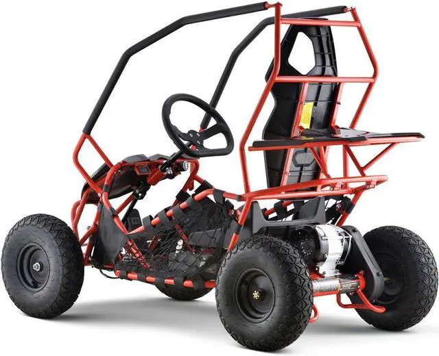 Alt view image 12 of 15 - MotoTec Go Kart Maverick 1000w Red
