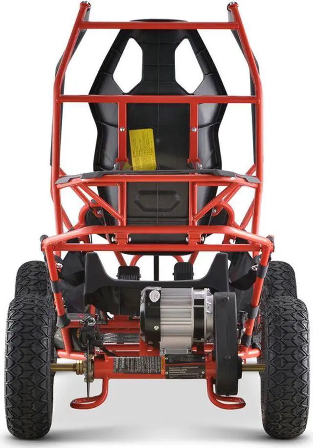 Alt view image 13 of 15 - MotoTec Go Kart Maverick 1000w Red