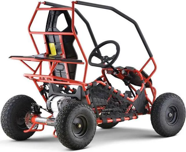 Alt view image 14 of 15 - MotoTec Go Kart Maverick 1000w Red