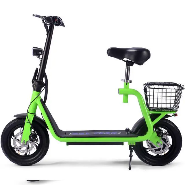 Alt view image 7 of 10 - MotoTec Metro 36v 350w Lithium Electric Scooter Green