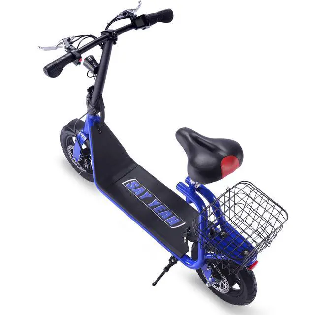 Alt view image 8 of 10 - MotoTec Metro 36v 350w Lithium Electric Scooter Blue