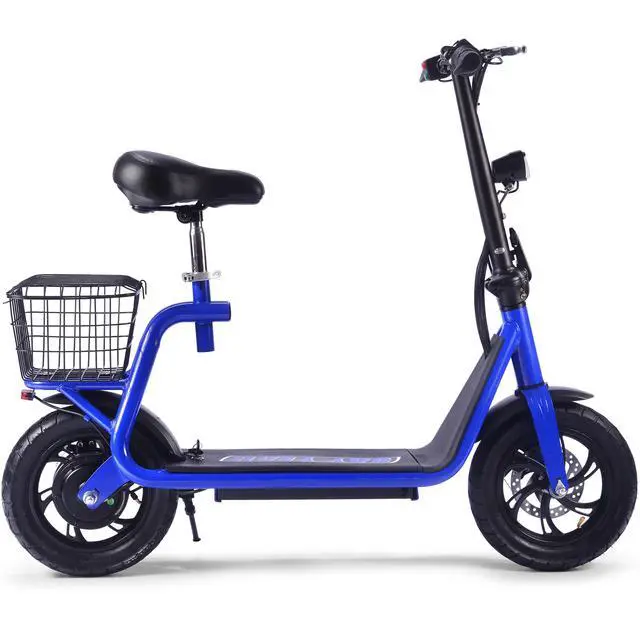 Alt view image 10 of 10 - MotoTec Metro 36v 350w Lithium Electric Scooter Blue
