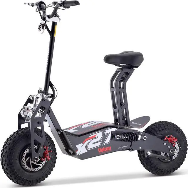 Alt view image 7 of 12 - MotoTec Vulcan 48v 1600w Electric Scooter Black