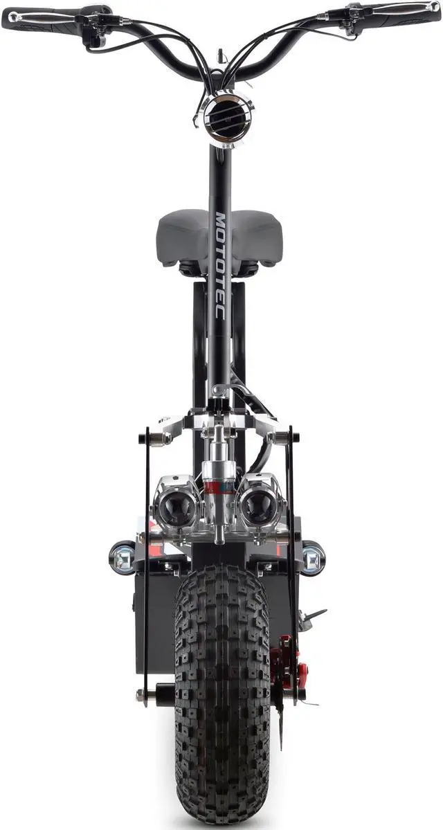 Alt view image 11 of 12 - MotoTec Vulcan 48v 1600w Electric Scooter Black