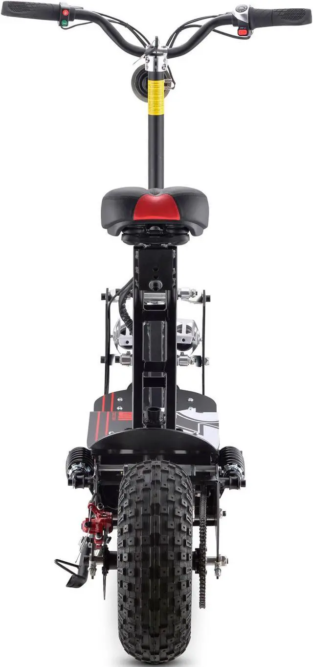 Alt view image 12 of 12 - MotoTec Vulcan 48v 1600w Electric Scooter Black