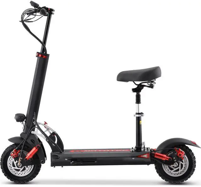 Alt view image 10 of 14 - MotoTec Thor 60v 2400w Lithium Electric Scooter Black