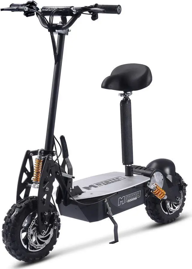 Alt view image 9 of 15 - MotoTec 2000w 48v Electric Scooter Black