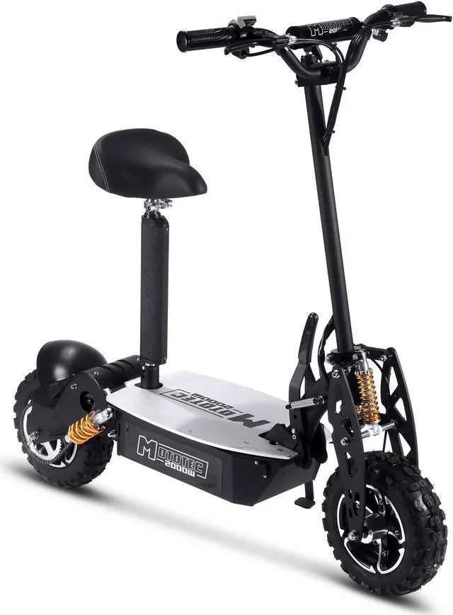 Alt view image 10 of 15 - MotoTec 2000w 48v Electric Scooter Black