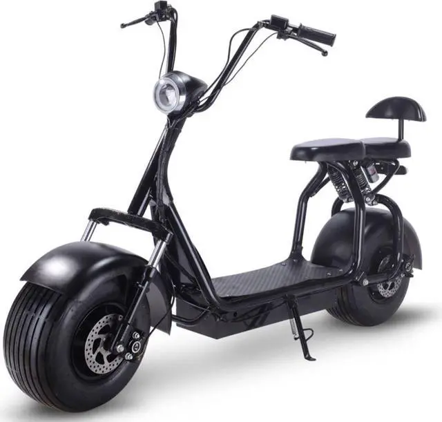 Alt view image 10 of 14 - MotoTec Knockout 60v 1000w Electric Scooter Black
