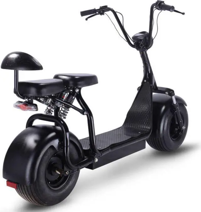Alt view image 12 of 14 - MotoTec Knockout 60v 1000w Electric Scooter Black