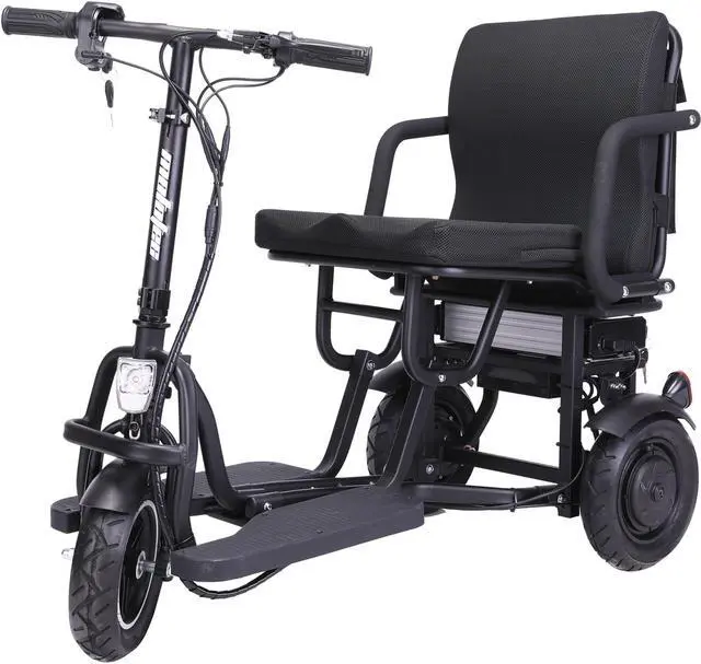 Alt view image 13 of 15 - Folding Mobility Electric Trike 48v 700w Dual Motor Lithium Black