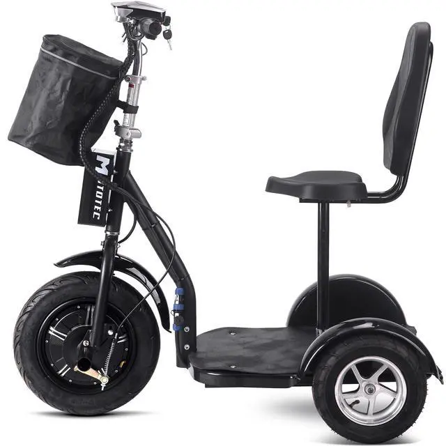 Alt view image 12 of 13 - MotoTec Electric Trike 48v 1000w Lithium Black