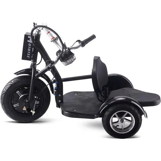 Alt view image 13 of 13 - MotoTec Electric Trike 48v 1000w Lithium Black