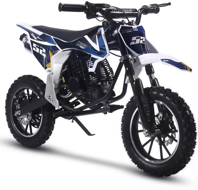 Alt view image 6 of 11 - Warrior 52cc 2-Stroke Kids Gas Dirt Bike Black