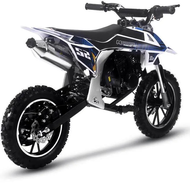 Alt view image 8 of 11 - Warrior 52cc 2-Stroke Kids Gas Dirt Bike Black