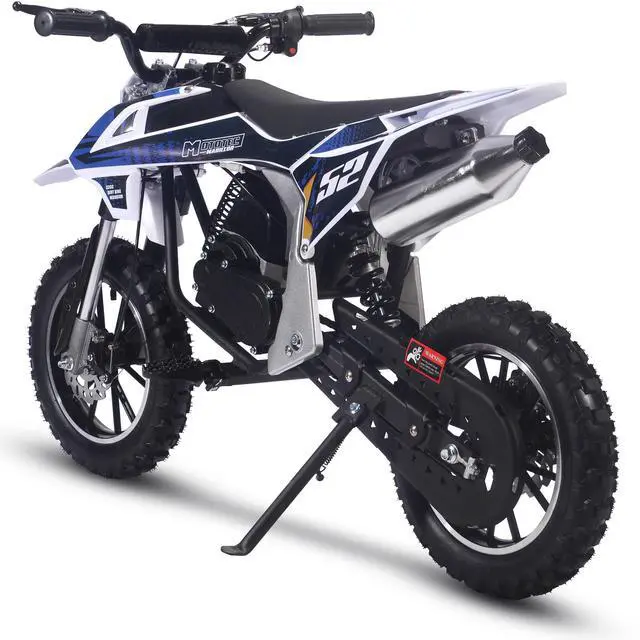Alt view image 9 of 11 - Warrior 52cc 2-Stroke Kids Gas Dirt Bike Black