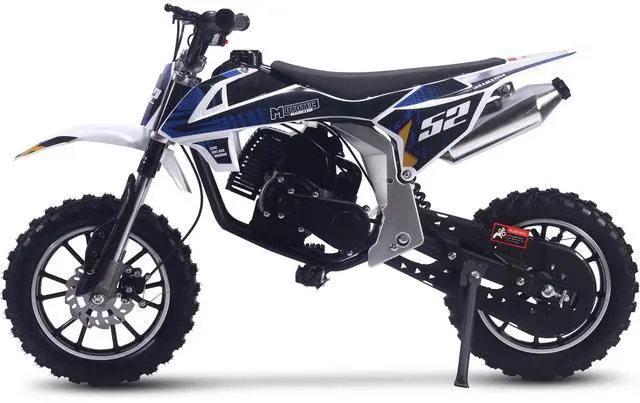 Alt view image 10 of 11 - Warrior 52cc 2-Stroke Kids Gas Dirt Bike Black