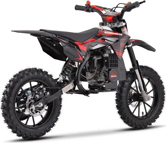 Alt view image 11 of 12 - MotoTec Thunder 50cc 2-Stroke Kids Gas Dirt Bike Red