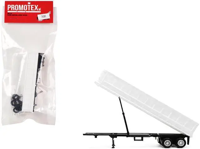 Alt view image 8 of 9 - 36ft Gravel Trailer White 1/87 (HO) Plastic Model by Promotex