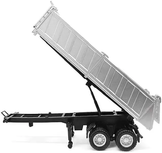 Alt view image 7 of 9 - 26ft Gravel Trailer Silver 1/87 (HO) Plastic Model by Promotex