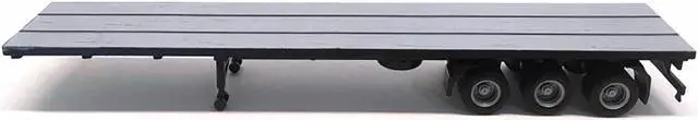 Alt view image 7 of 9 - 48ft 3-Axle Flatbed Trailer Gray Top 1/87 (HO) Plastic Model by Promotex