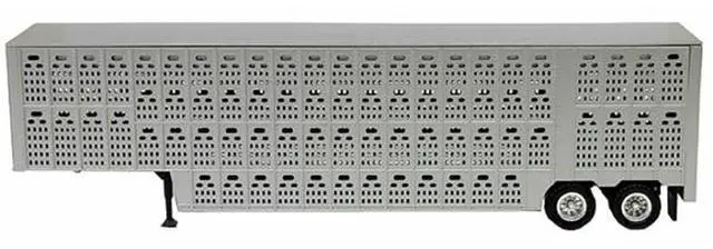 Alt view image 7 of 9 - Livestock Trailer Silver 1/87 (HO) Plastic Model by Promotex