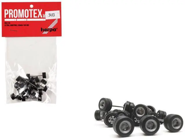 Alt view image 8 of 9 - Goldhofer Trailer Wheelsets (12 Sets) 1/87 (HO) Plastic Model by Promotex