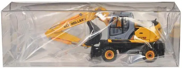 Alt view image 9 of 9 - New Holland WE170 Wheeled Excavator Yellow 1/87 (HO) Diecast Model by Promotex