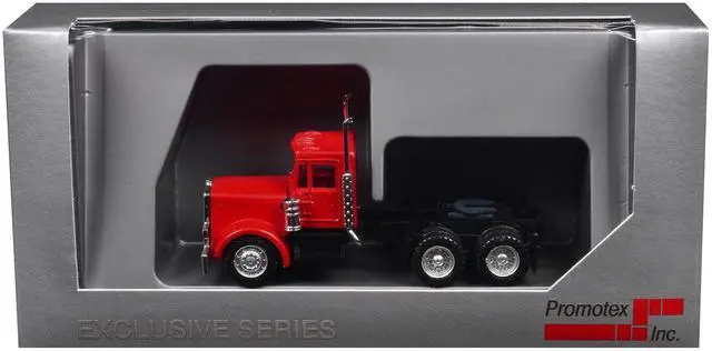 Alt view image 9 of 9 - Peterbilt Short Day Cab Red 1/87 (HO) Scale Plastic Model Car by Promotex