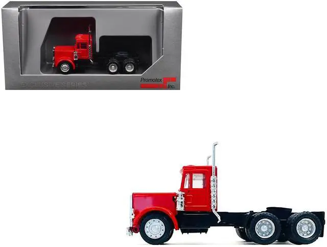 Alt view image 8 of 9 - Peterbilt Short Day Cab Red 1/87 (HO) Scale Plastic Model Car by Promotex