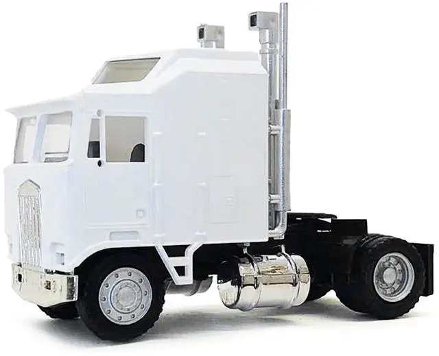 Alt view image 7 of 9 - Kenworth K100 Single-Axle Truck with 5-Bar Grill White 1/87 (HO) Plastic Model Car by Promotex