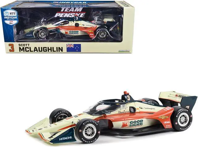 Alt view image 4 of 4 - Dallara IndyCar #3 Scott McLaughlin "Good Ranchers" Team Penske "NTT IndyCar Series" (2023) 1/18 Diecast Model Car by Greenlight