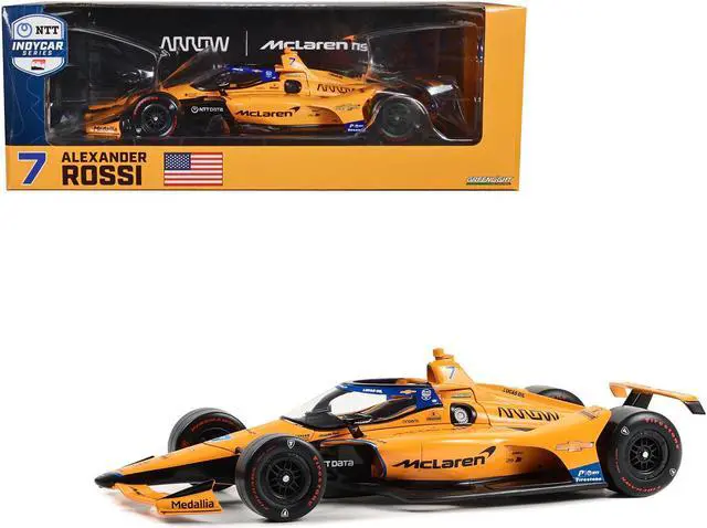 Alt view image 4 of 4 - Dallara IndyCar #7 "McLaren" Arrow McLaren "60th Anniversary" "NTT IndyCar Series" (2023) 1/18 Diecast Model Car by Greenlight