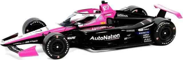 Alt view image 6 of 6 - Dallara IndyCar #27 "AutoNation" Andretti Autosport "NTT IndyCar Series" (2024) 1/18 Diecast Model Car by Greenlight