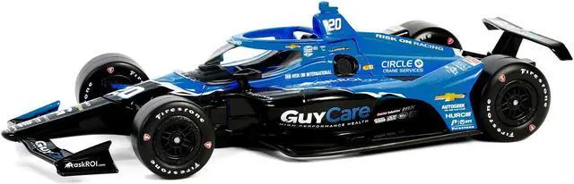 Alt view image 8 of 9 - Dallara IndyCar #20 Ed Carpenter "Guy Care" Ed Carpenter Racing "NTT IndyCar Series" (2024) 1/18 Die Cast Model Car by Greenlight