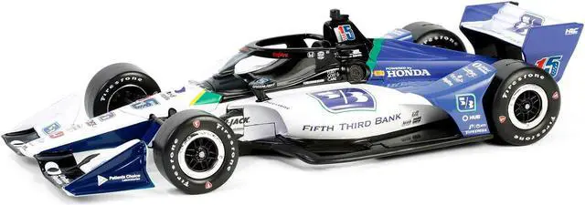 Alt view image 4 of 6 - Dallara IndyCar #15 "Fifth Third Bank" Rahal Letterman Lanigan Racing "NTT IndyCar" (2024) 1/18 Die Cast Model Car by Greenlight
