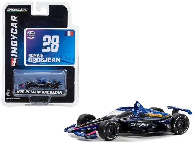 Alt view image 4 of 4 - Dallara IndyCar #28 Grosjean "DNSFilter" Andretti Autosport "NTT IndyCar Series" 2023 1/64 Diecast Model Car by Greenlight