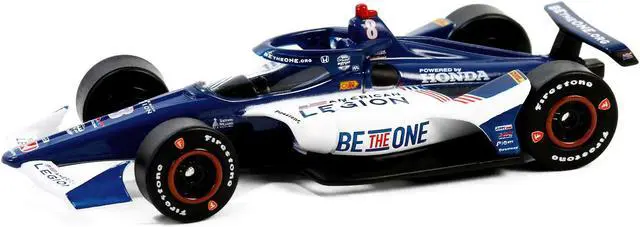 Alt view image 4 of 6 - Dallara IndyCar #8 "The American Legion" Chip Ganassi Racing "NTT IndyCar Series" (2024) 1/64 Diecast Model Car by Greenlight