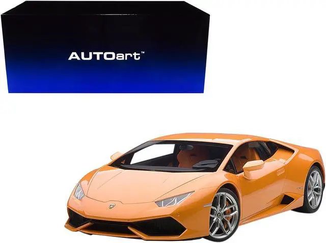 Alt view image 8 of 9 - Lamborghini Huracan LP610-4 Arancio Borealis 4-Layer/Pearl Metallic Orange 1/12 Model Car by Autoart