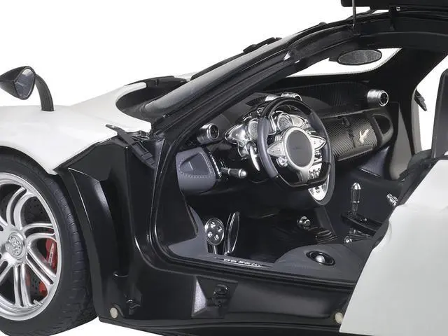 Alt view image 8 of 8 - Pagani Huayra White 1/12 Model Car by Autoart
