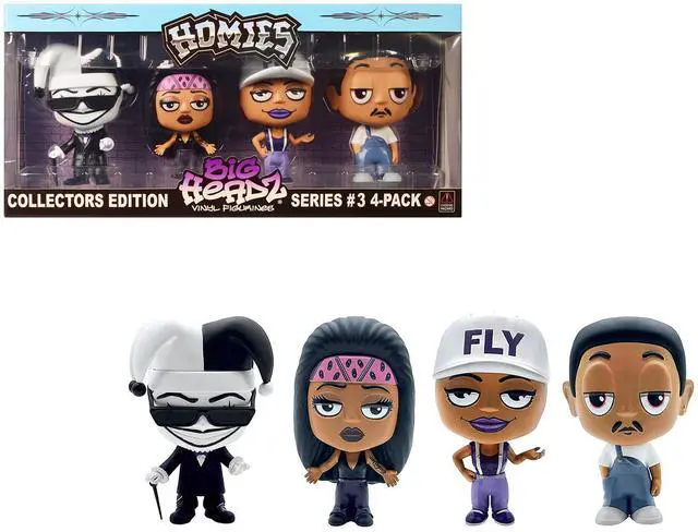 Alt view image 4 of 4 - "Homies Big Headz" Series 3 Collector's Edition 4-Pack of Figures by Homies