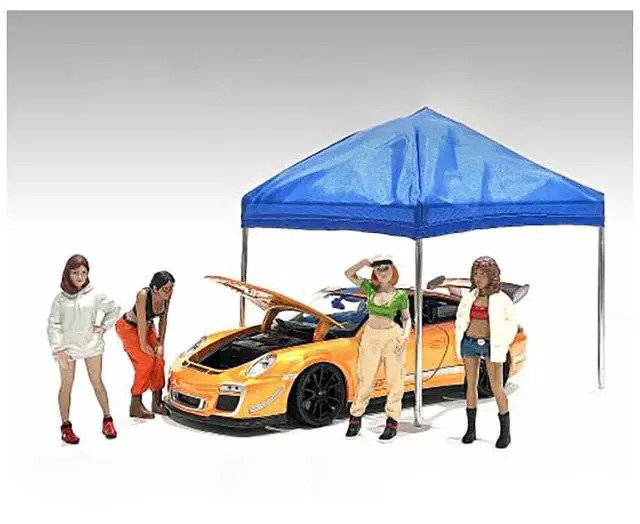 Alt view image 7 of 11 - "Hip Hop Girls" 4 Piece Figure Set for 1/24 Scale Models by American Diorama