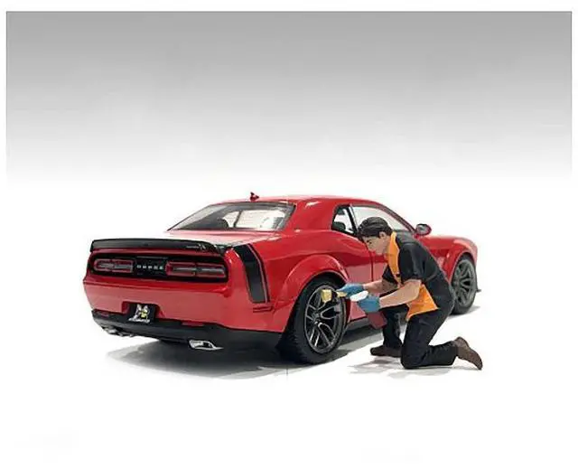 Alt view image 4 of 6 - "Detail Masters" Figure 1 (Wheel Cleaning) for 1/24 Scale Models by American Diorama